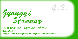 gyongyi strausz business card